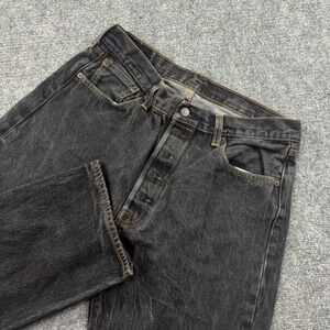 Levi's 501 Original Fit Jeans 36x32 Black Button Fly Straight Leg Men's